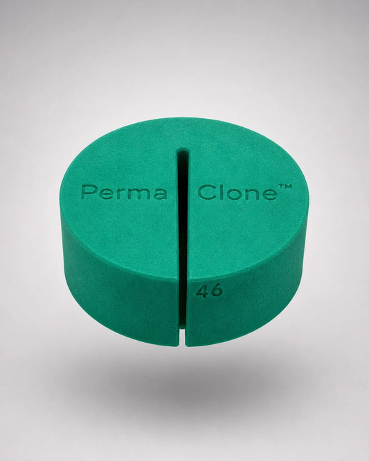 PermaClone size 46mm collars floating slightly tilter forward. 