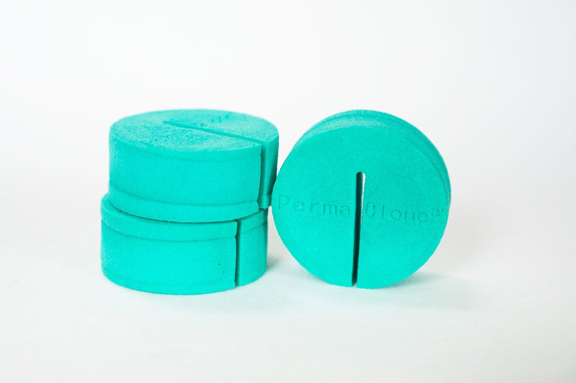 A stack of a few PermaClone™ 48mm/1.9" Cloning Collars.